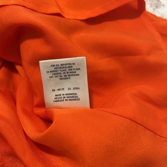 Floreat Anthropologie Livia Bright Orange Mandala Print Halter Keyhole Dress 12P - Picture 15 of 17